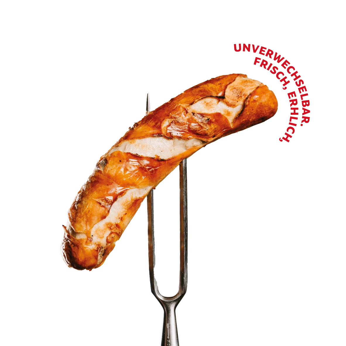 Unverwechselbar frisch & ehrlich. Kinnius Original auf einer Gabel.